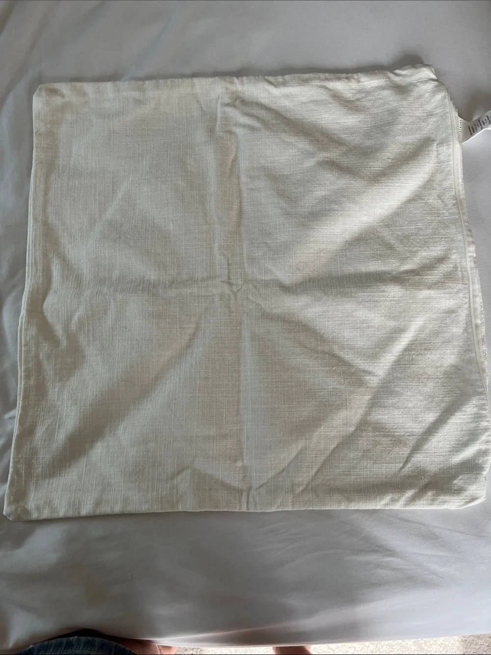 Pottery Barn embroidered textured sand dollar coastal pillow sham cream beige